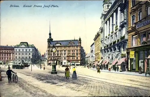 Ak Brno Brünn Südmähren, Kaiser Franz Josef Platz