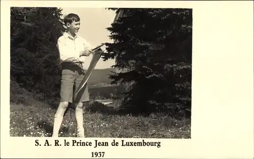 Ak SAR le Prince Jean de Luxembourg 1937, Adel Luxemburg