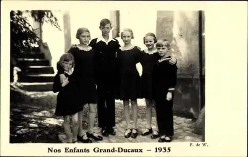 Foto Ak Nos Enfants Grand Ducaux 1935, Adel Luxemburg