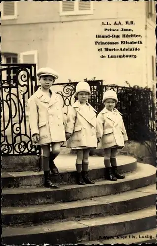 Ak Prince Jean, Grand Duc Heritier, Princesses Elisabeth et Marie Adelaide de Luxembourg