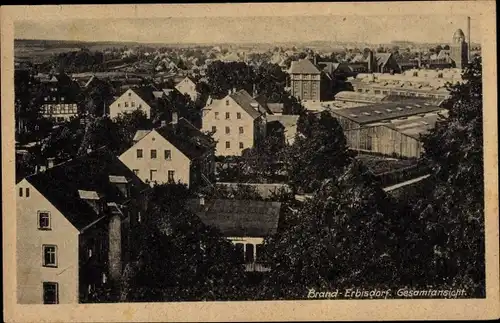 Ak Brand Erbisdorf Sachsen, Totalansicht der Ortschaft