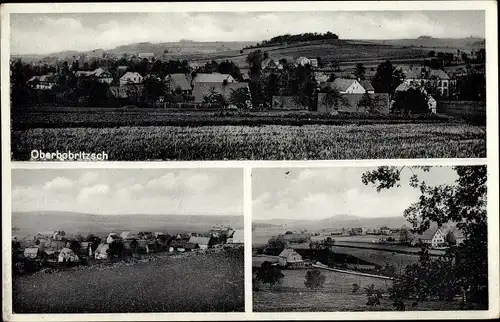 Ak Oberbobritzsch Bobritzsch Hilbersdorf im Erzgebirge, Blick auf den Ort