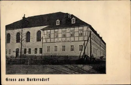 Ak Burkersdorf Frauenstein im Erzgebirge, Blick auf den Gasthof Burkersdorf