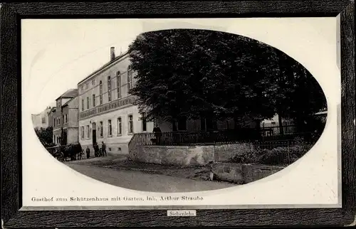 Passepartout Ak Siebenlehn Großschirma in Sachsen, Gasthof zum Schützenhaus