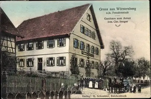 Ak Wörnersberg im Nordschwarzwald, Gasthaus zum Anker, Inh. Chr. Seeger