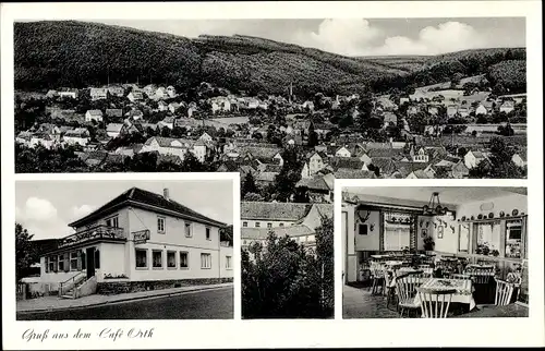 Ak Zell im Odenwald Bad König Odenwald Hessen, Cafe Orth, Gesamtansicht