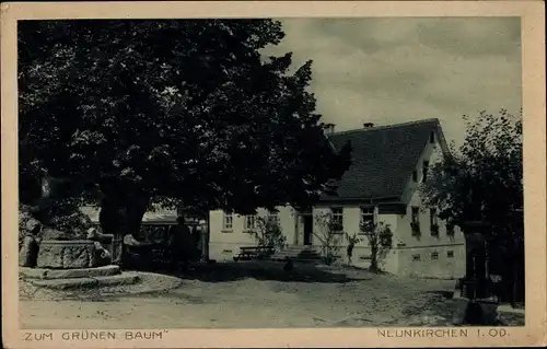 Ak Neunkirchen im Odenwald Modautal, Gasthof zum grünen Baum, Inh. Adam Mayer