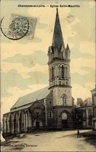 Ak Chalonnes Maine et Loire, Église Saint Maurille
