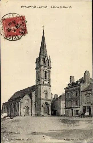 Ak Chalonnes sur Loire Maine et Loire, Église Saint Maurille