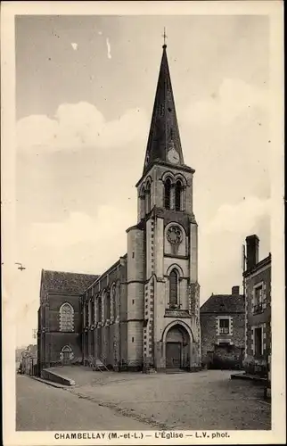 Ak Chambellay Maine-et-Loire, Kirche