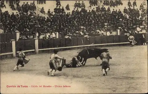 Ak Stierkampf, Corrida de Toros, Cojida del Matador, ultima defensa