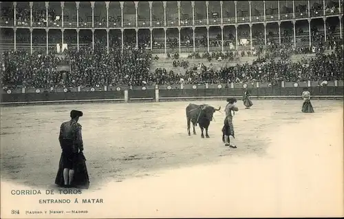 Ak Stierkampf, Corrida de Toros, Entrando a matar