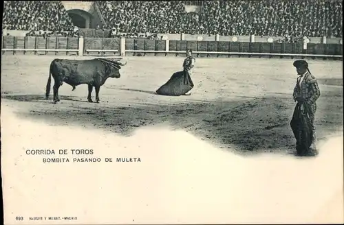 Ak Stierkampf, Corrida de Toros, Bombita pasando de Muleta