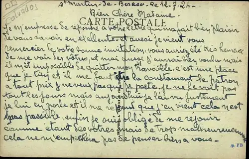 Ak Saint Martin des Besaces Calvados, La Rue principale