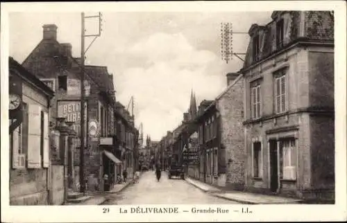 Ak La Delivrande Calvados, Grande Rue