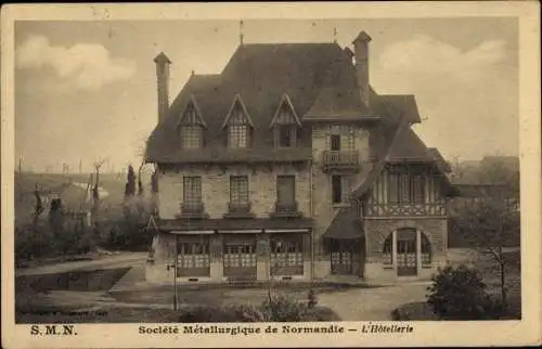 Ak Caen Calvados, Societe Metallurgique de Normandie, SMN, Hotellerie