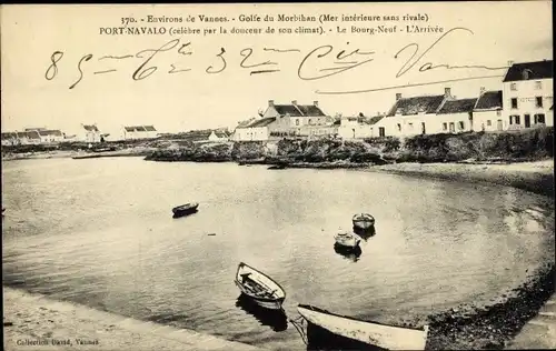 Ak Port Navalo en Arzon Morbihan, Le Bourg Neuf, L'Arrivee