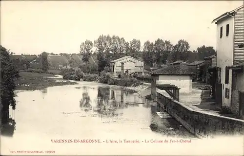Ak Varennes en Argonne Meuse, L'Aire, le Tannerie