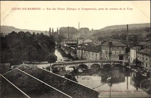 Ak Ligny en Barrois Meuse, Vue des Usines, prise du sommet de la Tour