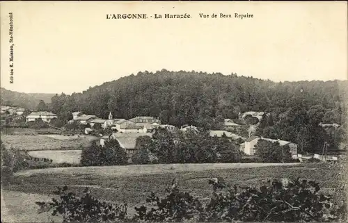 Ak La Harazée Vienne le Château Marne, Vue de Beau Repaire