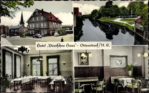 Ak Otterndorf in Niedersachsen, Hotel Deutsches Haus, Cuxhavener Straße 15