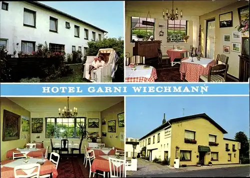 Ak Heide in Holstein, Hotel garni Wiechmann, Aussen- und Innenansicht, Rüsdorfer Straße 83