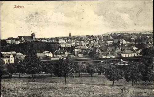 Ak Saverne Zabern Elsass Bas Rhin, Blick auf den Ort