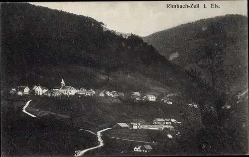 Ak Rimbach Zell Elsass Haut Rhin, Ort mit Umgebung