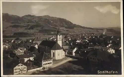 Ak Sonthofen im Oberallgäu Schwaben, Blick auf die Kirche St. Michael