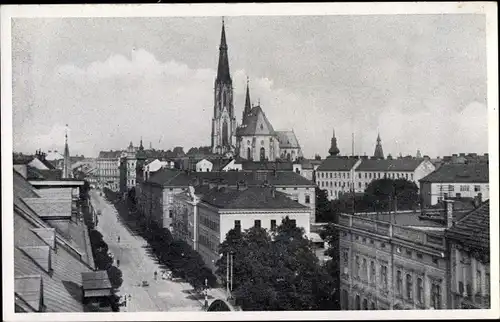 Ak Olomouc Olmütz Stadt, Teilansicht der Stadt mit Dom