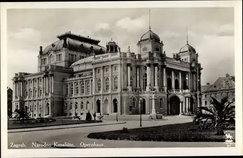 Ak Zagreb Kroatien, Opernhaus