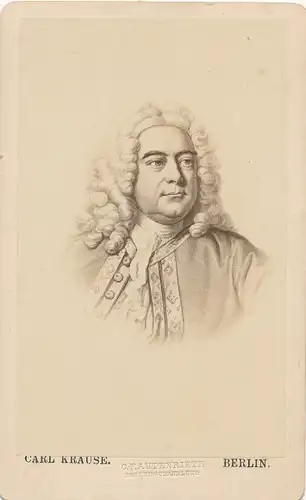 CdV Komponist Georg Friedrich Händel, Portrait