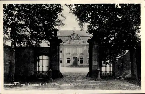 Ak Dahlen in Sachsen, Schlossportal