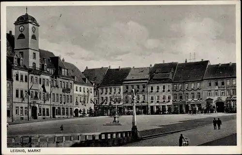 Ak Leisnig in Sachsen, Markt