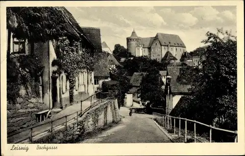 Ak Leisnig in Sachsen, Bachgasse