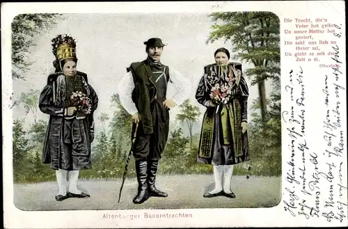 Ak Altenburg in Thüringen, Altenburger Bauerntrachten