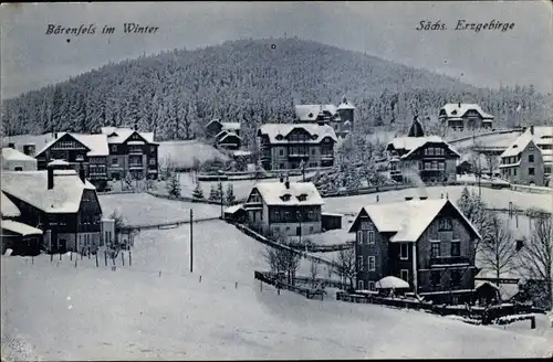 Ak Bärenfels Altenberg im Erzgebirge, Blick auf den Ort