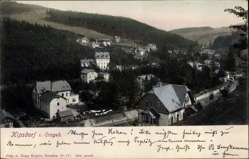 Ak Kipsdorf Altenberg im Erzgebirge, Panorama