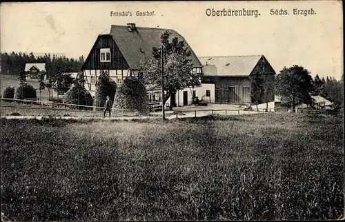 Ak Oberbärenburg Altenberg im Erzgebirge, Fritsche's Gasthof