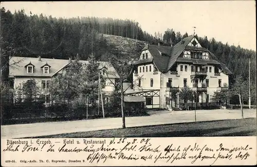 Ak Bärenburg Altenberg im Erzgebirge, Hotel und Restaurant