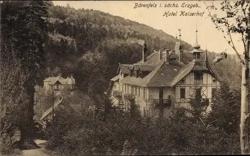 Ak Bärenfels Altenberg im Erzgebirge, Hotel Kaiserhof