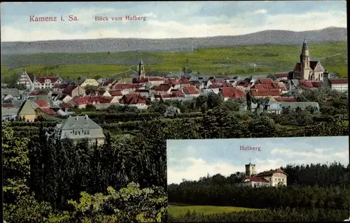 Ak Kamenz Sachsen, Blick vom Hutberg
