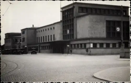 Foto Ak Meißen an der Elbe, Bahnhof