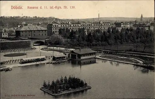 Ak Döbeln in Sachsen, Kaserne, 11 Inf Regt Nr 139