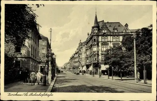 Ak Zwickau in Sachsen, Bahnhofstraße