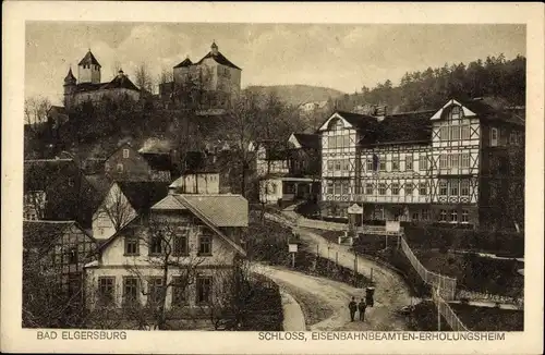 Ak Elgersburg in Thüringen, Schloss, Eisenbahnbeamten Erholungsheim