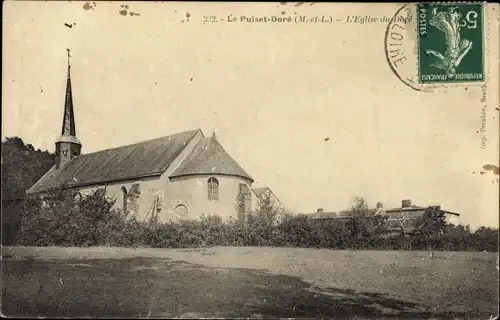 Ak Le Puiset Doré Maine et Loire, L'Eglise