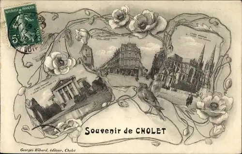 Ak Cholet Maine et Loire, Stadtbilder, Souvenir