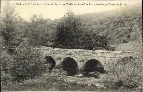 Ak Plouay Morbihan, Le Pont de Kerleo, Vallee du Scorff