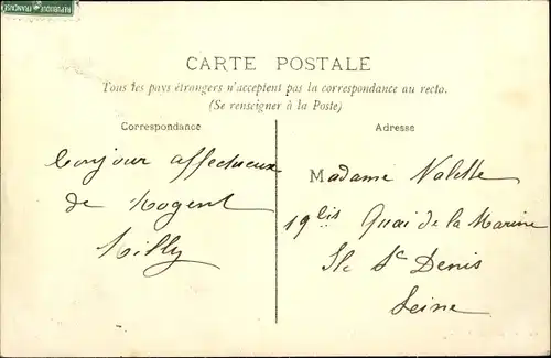 Ak Vincennes Val de Marne, Route et riviere obstruces par l'ouragan du 16 juin 1908